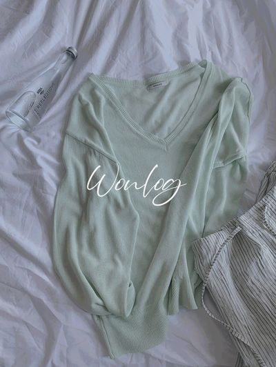 WONLOG WONT リト リネン Vネックニット 夏用 軽量 涼しい サマーニット レディース 画像 2