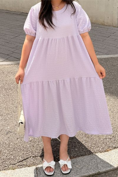 リビアレナ クリンクル ワンピース オーバーフィット ビッグサイズ 110まで 画像 2