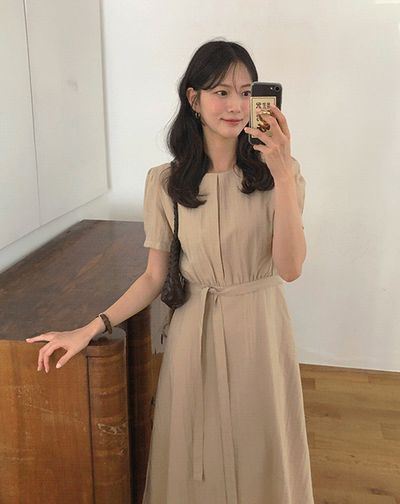 オディナリーメント ヌア ピンタック ワンピース 3カラー レディース 長袖 画像 2