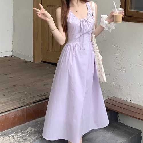 メイドジェイ プラント斜め配色 Aライン ロングワンピース 半袖 春夏 リゾート ゲストドレス 画像 3