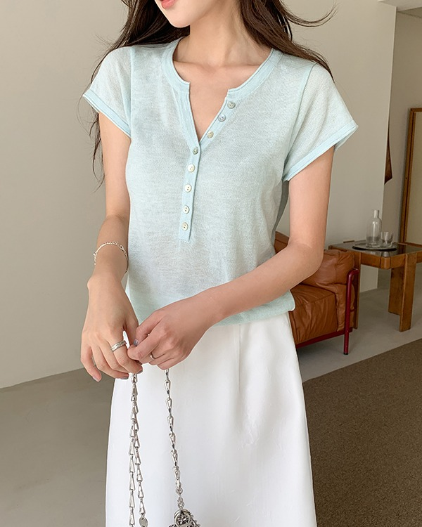 PUREVDA ル・フォンド Vネック 半袖ニット お呼ばれ・結婚式二次会に 画像 3