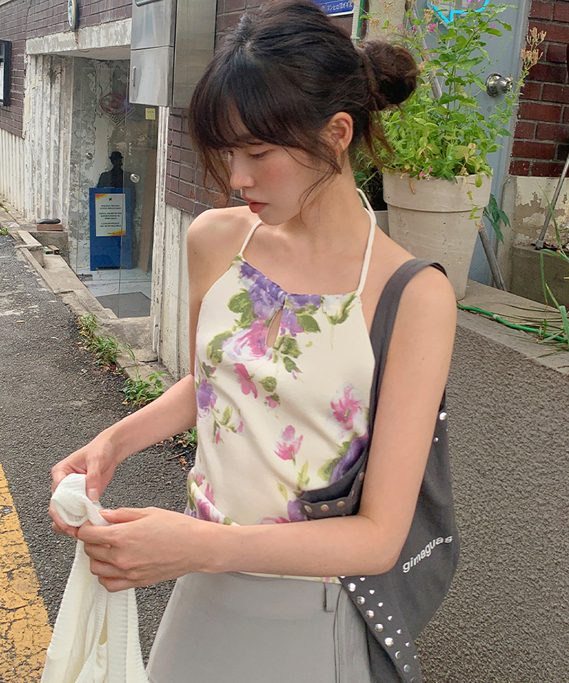 FROM BEGINNING ガーデン ホルター ニットトップ レディース 夏 ノースリーブ 画像 6