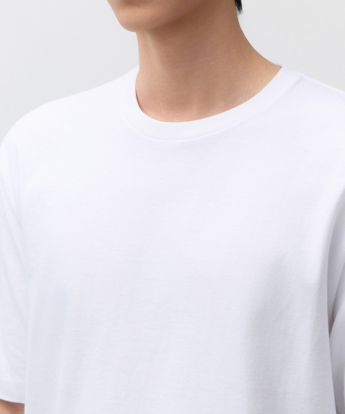 レイヤードクルーネックTシャツ ホワイト 通常丈 画像 4