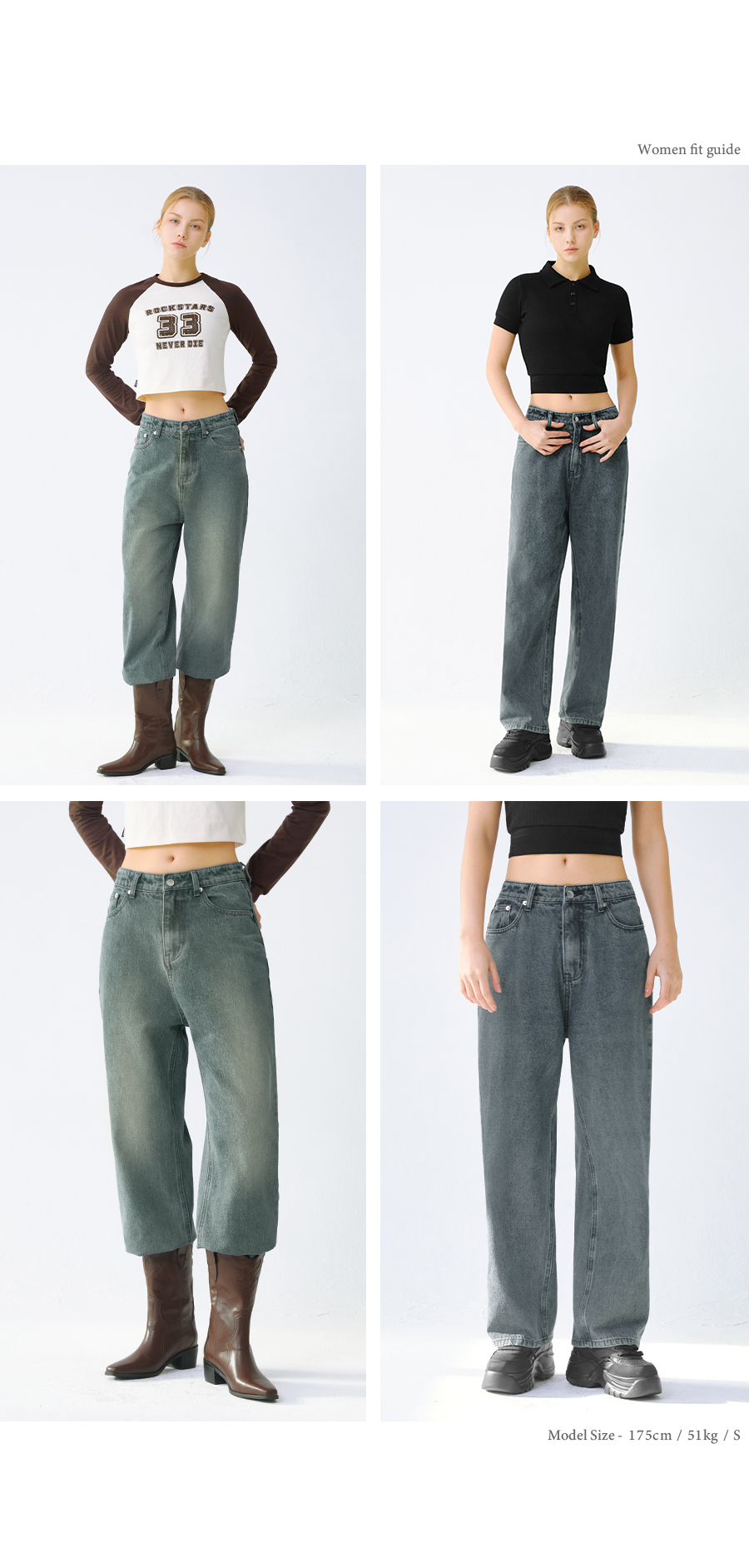 トリリオン バイオストーンウォッシュ ワイドデニムパンツ BLUE GRAY 画像 10