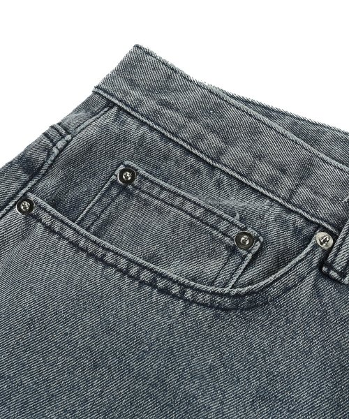 トリリオン バイオストーンウォッシュ ワイドデニムパンツ BLUE GRAY 画像 5