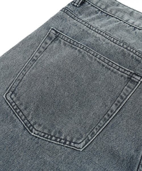 トリリオン バイオストーンウォッシュ ワイドデニムパンツ BLUE GRAY 画像 6