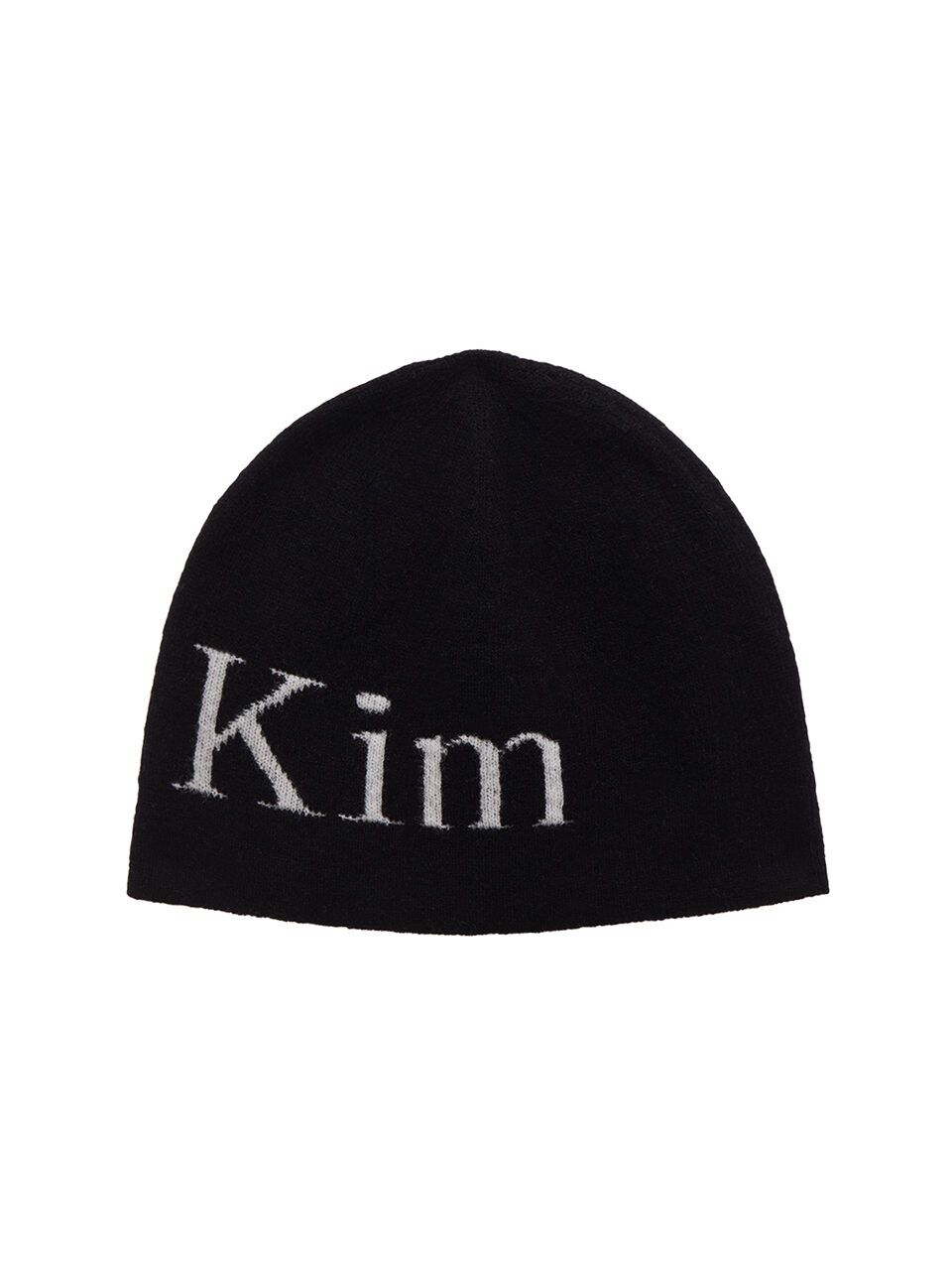 MATIN KIM 마뗑킴(MATIN KIM) LOGO JACQUARD SHORT BEANIE IN BLACK 이미지 3