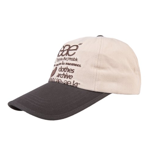AEAE 에이이에이이(AEAE) WEB LOGO 5PANNEL CAP [CHARCOAL/MOCA] 이미지 2