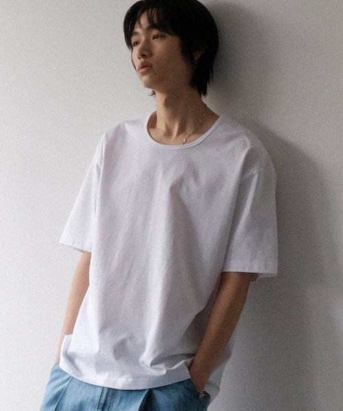ミナブ Uネック半袖Tシャツ クールコットン 2枚セット 画像 2
