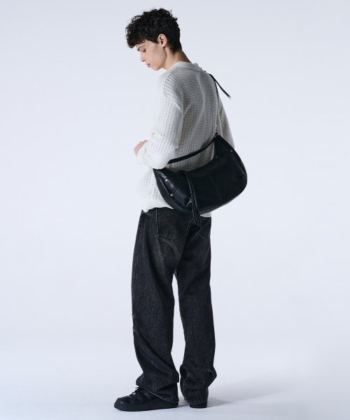 메종미네드(MAISON MINED) LEATHER SADDLEBAG BLACK 이미지 2