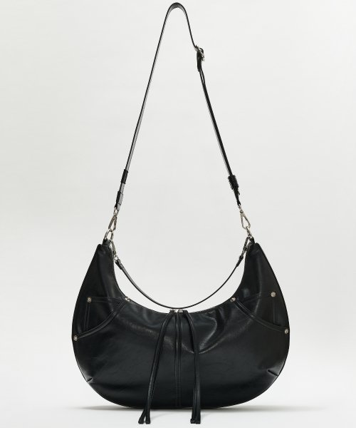 메종미네드(MAISON MINED) LEATHER SADDLEBAG BLACK 이미지 4