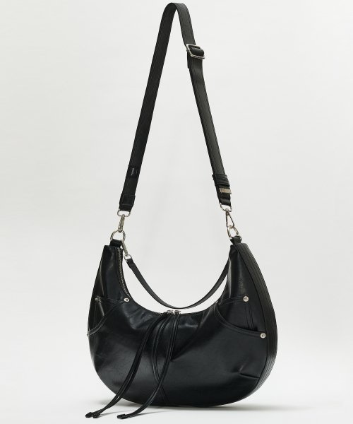 메종미네드(MAISON MINED) LEATHER SADDLEBAG BLACK 이미지 5