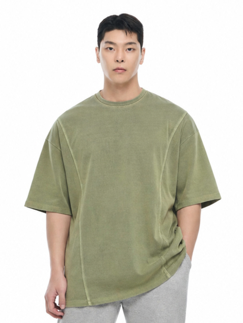 バイジェック 肩2重カッティング半袖Tシャツ 特殊綿100% オーバーフィット 10カラー メンズ 画像 11