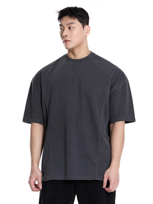 バイジェック 肩2重カッティング半袖Tシャツ 特殊綿100% オーバーフィット 10カラー メンズ 画像 5