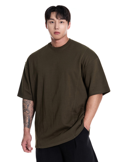 バイジェック 肩2重カッティング半袖Tシャツ 特殊綿100% オーバーフィット 10カラー メンズ 画像 6