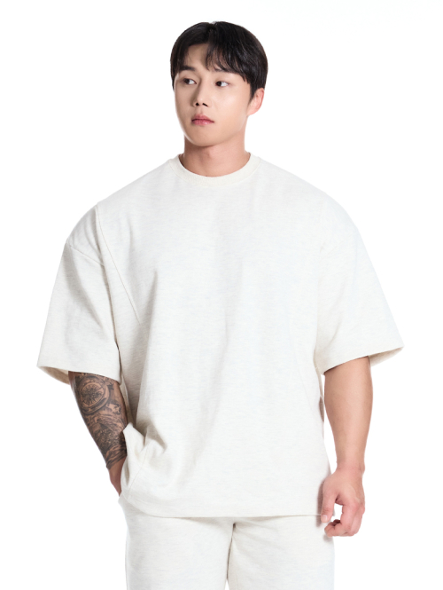 バイジェック 肩2重カッティング半袖Tシャツ 特殊綿100% オーバーフィット 10カラー メンズ 画像 9
