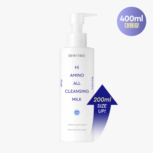 DEWYTREE [본품400ml] 하이 아미노 올 클렌징 밀크 400ml 이미지 3