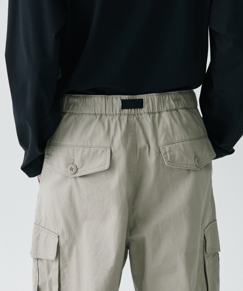 ワイドベルテッドカーゴパンツ グレイッシュベージュ シティレジャーコレクション 画像 7