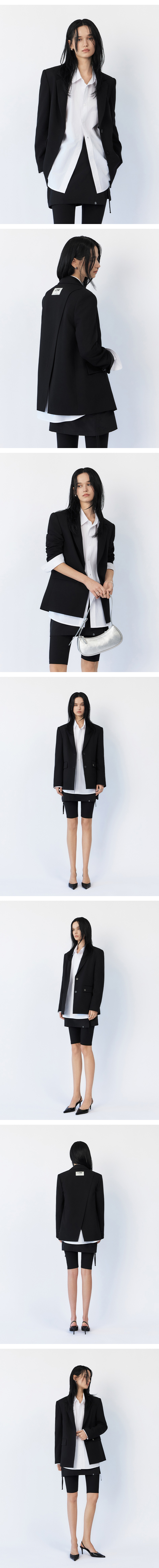 CITY BREEZE ルーズフィット サイドカット シングルジャケット GREY 画像 10