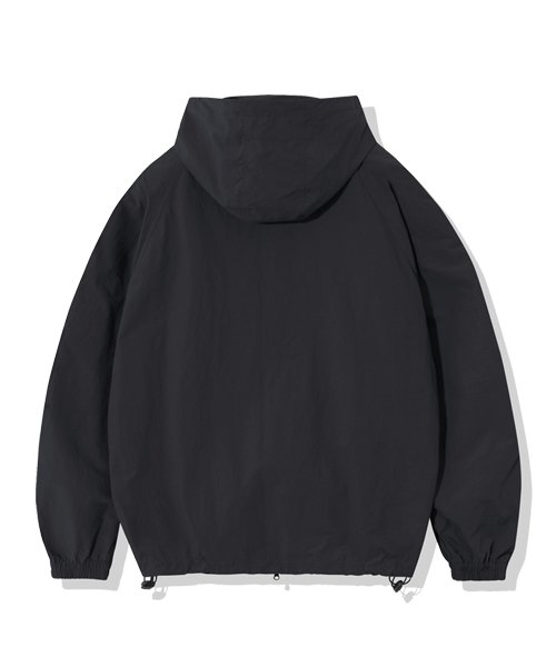 MODERMENT ブラック オーバーサイズ ウィンドブレーカー ツーウェイジャケット 画像 3