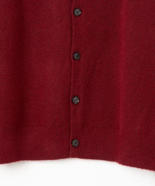 MILO ARCHIVE クロップムーブカーディガン レッド ショート丈ニット 画像 4