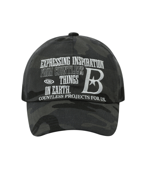 BAUF B LOGO 볼캡 [블랙 카모] 이미지 2