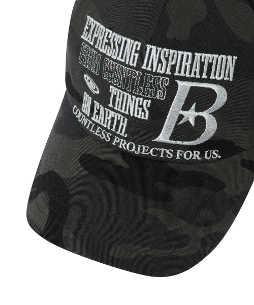 BAUF B LOGO 볼캡 [블랙 카모] 이미지 4