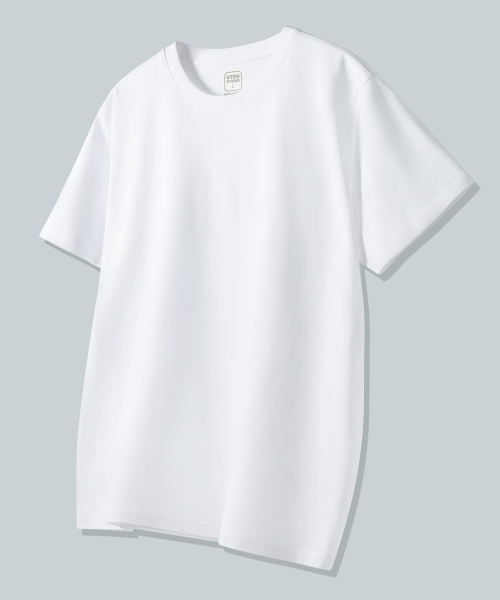 言タップトスタジオ ピュアコットン 半袖Tシャツ ロング丈 レイヤード 3枚セット 24番手 無地 画像 4