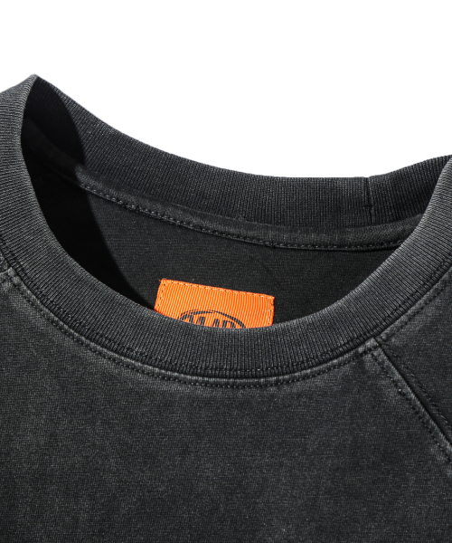DIMITRI BLACK ディミトリブラック VLAD ピグメント スラッシュ 半袖 Tシャツ チャコール 画像 5