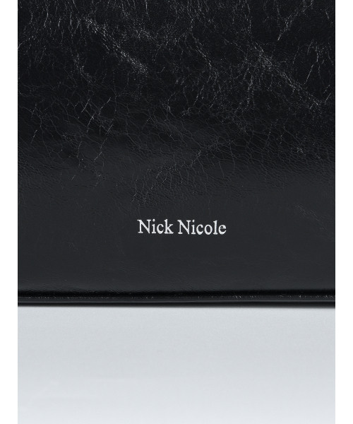 닉앤니콜(NICK&NICOLE) NICOLE POCKET LEATHER BAGUETTE BAG_BLACK 이미지 5