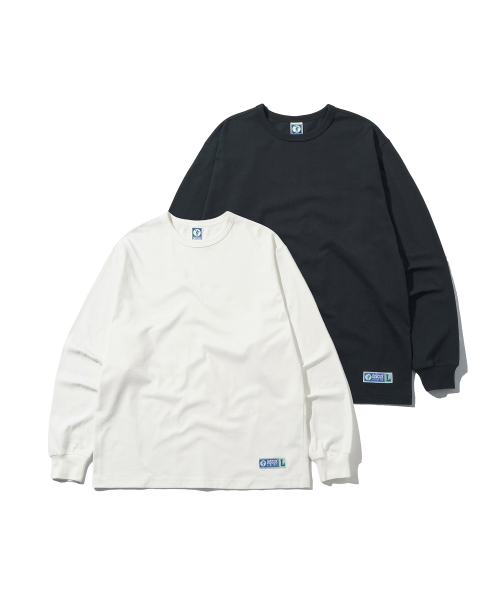 ディスカス アスレティック メンズ ロングスリーブ Tシャツ 2枚組 無地 オーバーフィット 長袖 画像 2