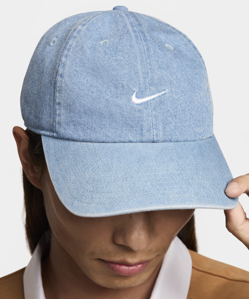 NIKE 클럽 언스트럭처 데님 캡 - 에게안 스톰:썬더 블루:화이트 / HF0383-429 이미지 5