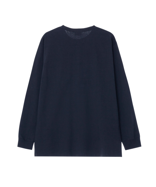 リー ビッグツイッチロゴ長袖Tシャツ ネイビー カジュアルロンT 画像 2