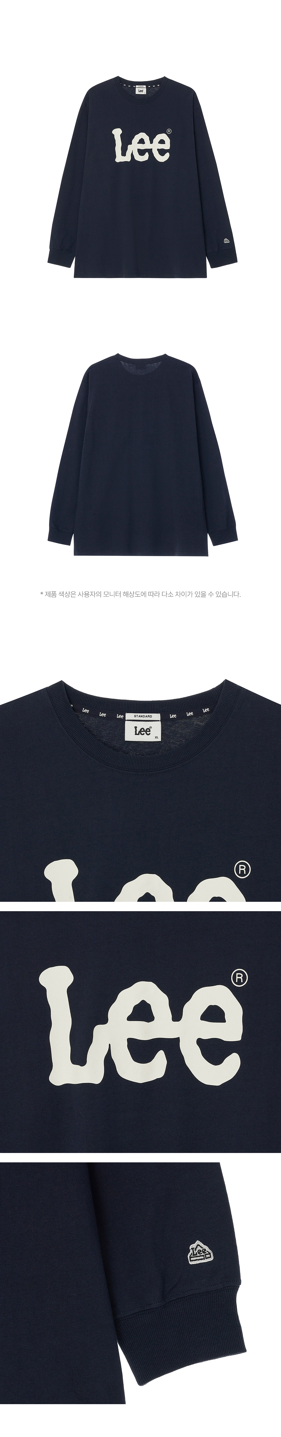 リー ビッグツイッチロゴ長袖Tシャツ ネイビー カジュアルロンT 画像 9