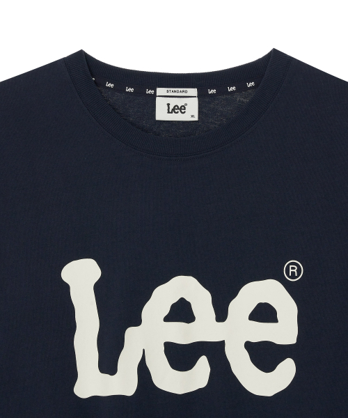 リー ビッグツイッチロゴ長袖Tシャツ ネイビー カジュアルロンT 画像 3