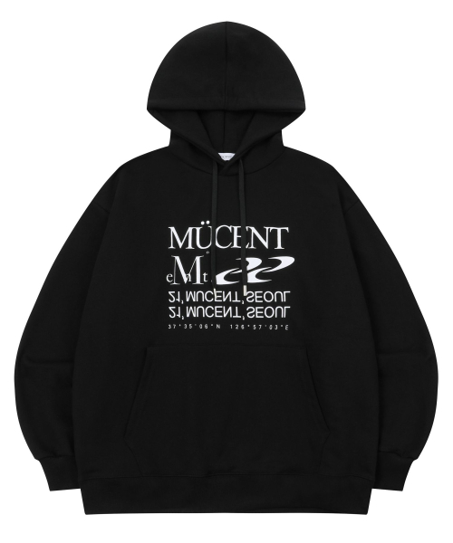 MUSENT エッセンシャルレタリング ルーズフィットフード 男女兼用 4カラー 画像 2