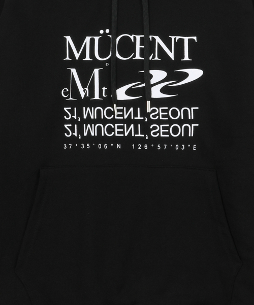 MUSENT エッセンシャルレタリング ルーズフィットフード 男女兼用 4カラー 画像 5