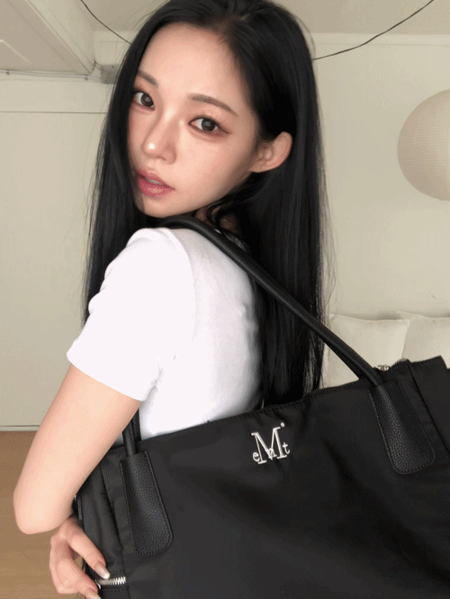MUCENT 4웨이 시그니처 로고 유니섹스 토트백 이미지 8