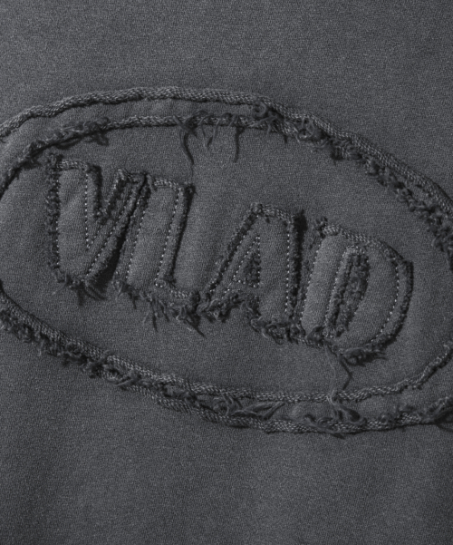 ディミトリブラック VLAD カットオフアプリケ フーディー チャコール 画像 6