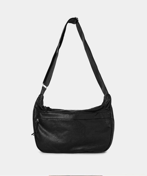 메종미네드(MAISON MINED) LEATHER HOBO BAG BLACK 이미지 6