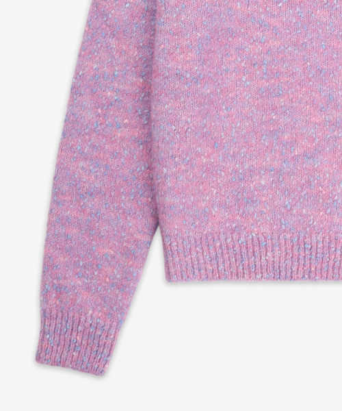 アルパカコットンミックス Oネックニット - ローズバイオレット 画像 6