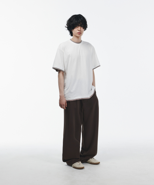 SIGNATURE シグニチャー ダブルタック ワイドスラックス 画像 4