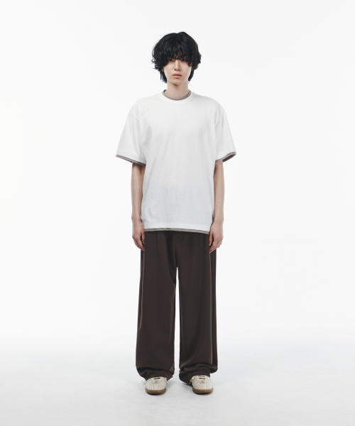SIGNATURE シグニチャー ダブルタック ワイドスラックス 画像 9