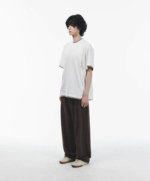 SIGNATURE シグニチャー ダブルタック ワイドスラックス 画像 10
