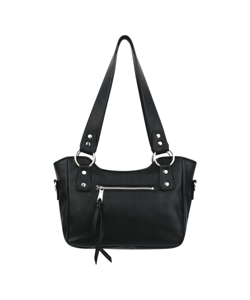 이우가마카라스(IUGAMAKARAS) Laced Ribbon Leather Shoulder Bag (Black) 이미지 2