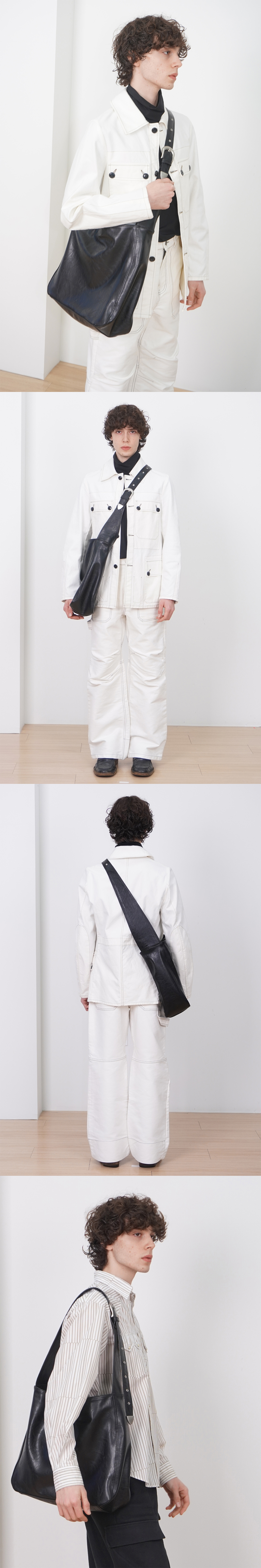 HAHARCHIVE ハ アーカイヴ Hh ベルティッド バッグ 2way (ブラック) 画像 5