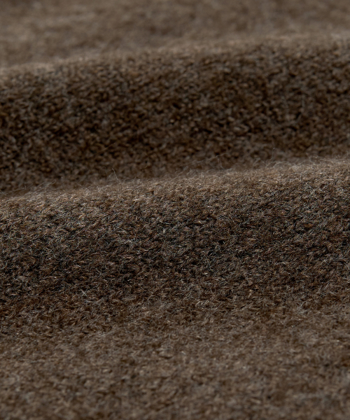 X-container ミニマルボタン ラウンドネック クロップカーディガン MUTE BROWN 画像 5