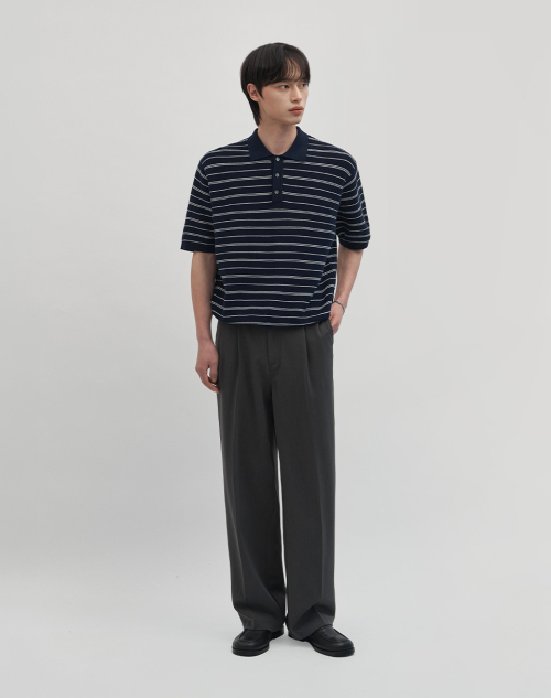 ワークオンボディオフ レベ セミワイド ワンタック スラックス 2色展開 夏用メンズパンツ