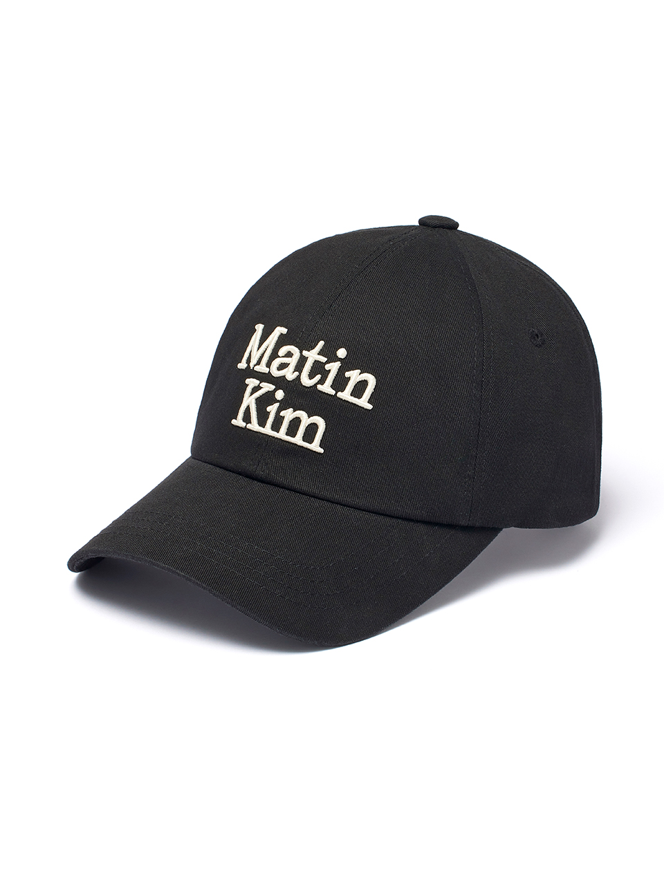 마뗑킴(MATIN KIM) MATIN VOLUME LOGO BALL CAP IN BLACK 이미지 3
