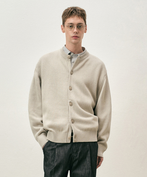 ソフト ベーシック ラウンド カーディガン ネイビー NAVY 画像 11